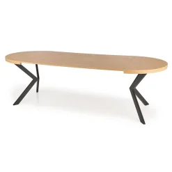 Tavolo allungabile 100/250cm da pranzo rovere dorato nero Agri