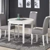 Tavolo allungabile 100/200cm rotondo moderno bianco Robin