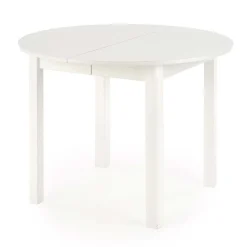 Tavolo allungabile 102/142cm rotondo da pranzo moderno bianco Lucci