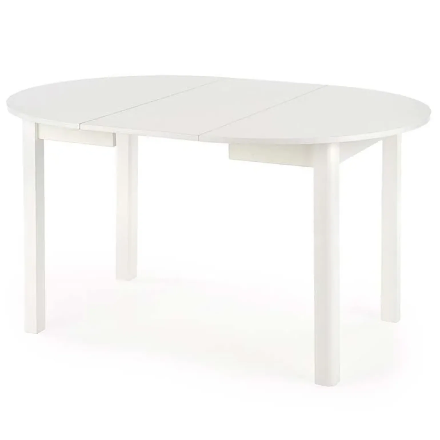 Tavolo allungabile 102/142cm rotondo da pranzo moderno bianco Lucci