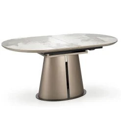 Tavolo allungabile da pranzo 160/200cm marmo bianco beige Iolanda