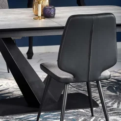 Tavolo allungabile moderno 180/230cm grigio scuro nero Zara