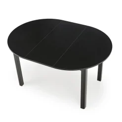 Tavolo allungabile rotondo 102/142cm moderno nero Caienna