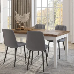 Tavolo 160/200/240cm allungabile bianco frassinato rovere Texel