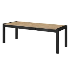 Tavolo 160/240cm allungabile industrial quercia opaco nero Neive