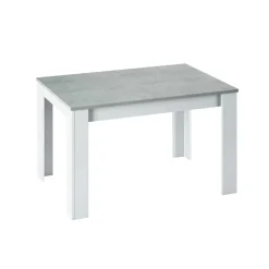 Tavolo 140/190cm allungabile moderno bianco opaco cemento Zander