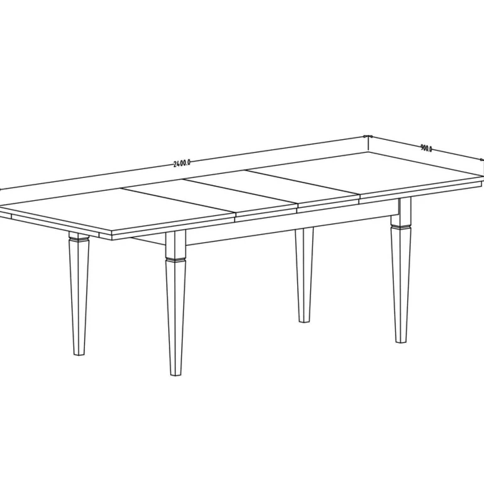Tavolo 160/200/240cm allungabile moderno verde scuro quercia Texel