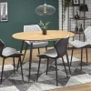 Tavolo 120/160cm allungabile rovere naturale nero Oreon