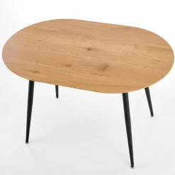 Tavolo 120/160cm allungabile rovere naturale nero Oreon