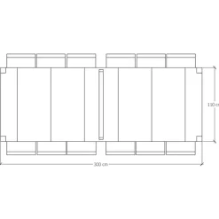 Tavolo 50/300cm consolle allungabile bianco frassino Pandora 110 Gihome®