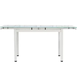 Tavolo 110/170cm in vetro allungabile moderno bianco Liem Gihome®
