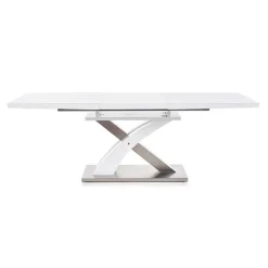 Tavolo 160/220cm in vetro allungabile bianco lucido Iride Gihome®