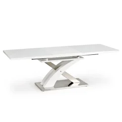 Tavolo 160/220cm in vetro allungabile bianco lucido Iride Gihome®