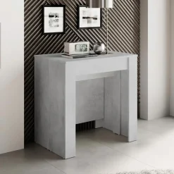 Tavolo consolle allungabile moderno 54/252cm grigio cemento Violette