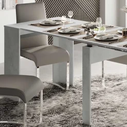 Tavolo consolle allungabile moderno 54/252cm grigio cemento Violette