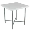 Tavolo da giardino esterno bar dehors quadrato 75x75cm polipropilene bianco Alvaro