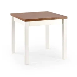 Tavolo da pranzo allungabile moderno 80/160cm noce bianco Akainu