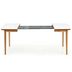 Tavolo da pranzo allungabile 90/190cm bianco opaco rovere Mostar