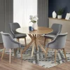 Tavolo da pranzo rotondo moderno 120x120cm rovere naturale Corinto