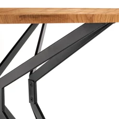 Tavolo da pranzo rotondo 120x120cm rovere dorato nero Margherita Gihome®