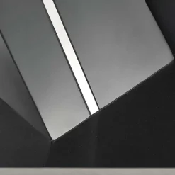 Tavolo in vetro allungabile moderno 160/200cm grigio scuro Curtis