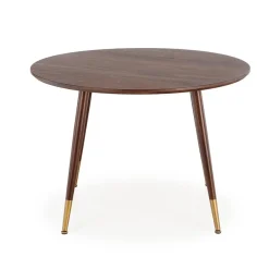 Tavolo rotondo moderno 110x76cm noce oro Panaro