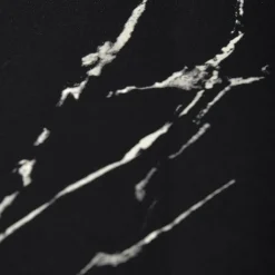Tavolo rotondo moderno 59x74cm marmo nero oro Lugana