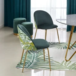 Tavolo rotondo 120x120cm moderno effetto marmo grigio acciaio oro Arak