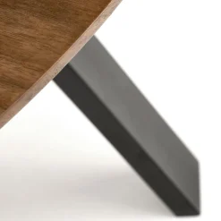 Tavolo rotondo 120x120cm moderno rovere noce nero Camomilla