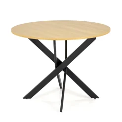 Tavolo rotondo 100x100cm moderno rovere nero Dormelada