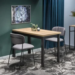 Tavolo 120x68 cm da pranzo moderno rovere nero Wayne