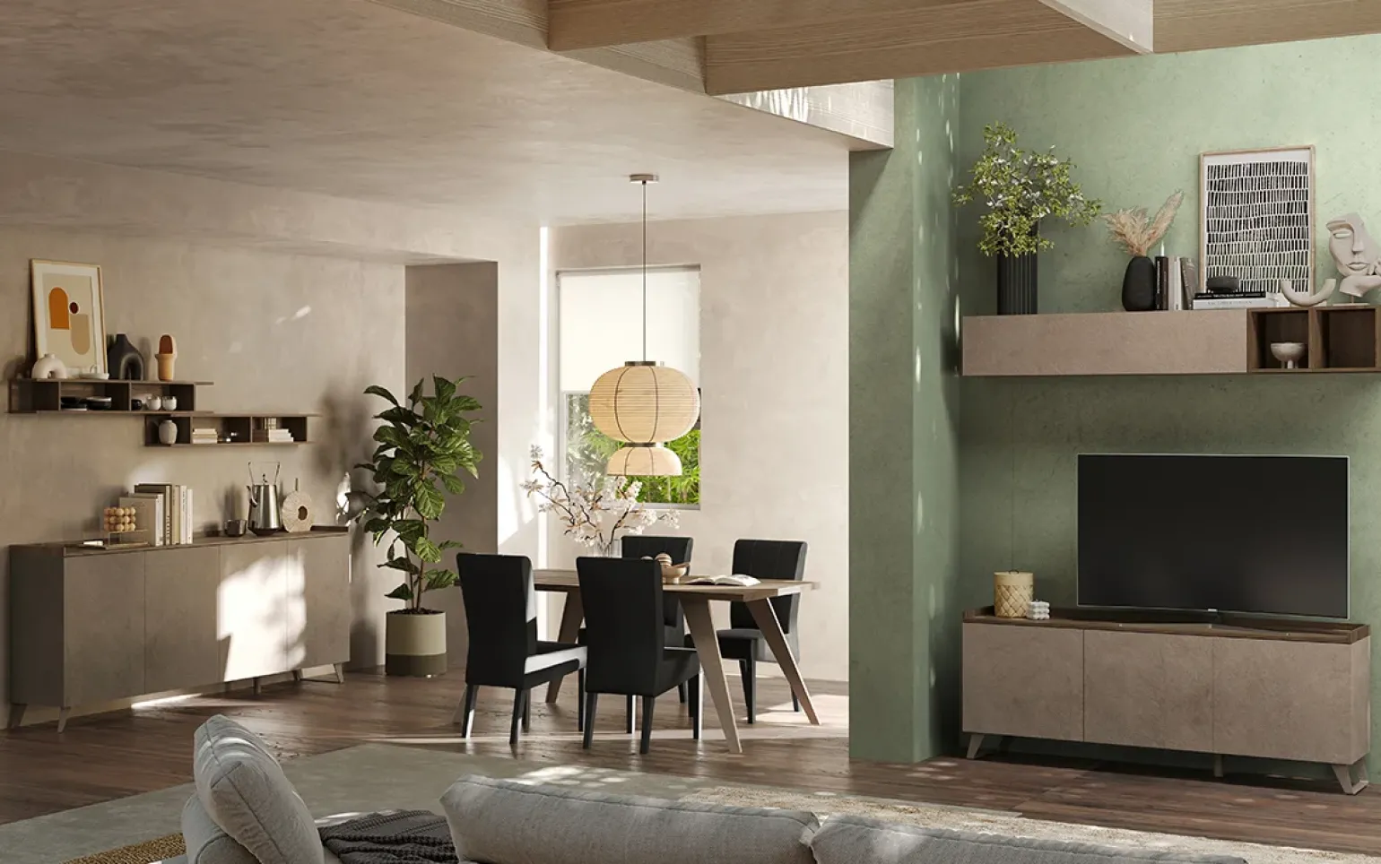 Tavolo 180x90cm bronzo rovere scuro Jonson
