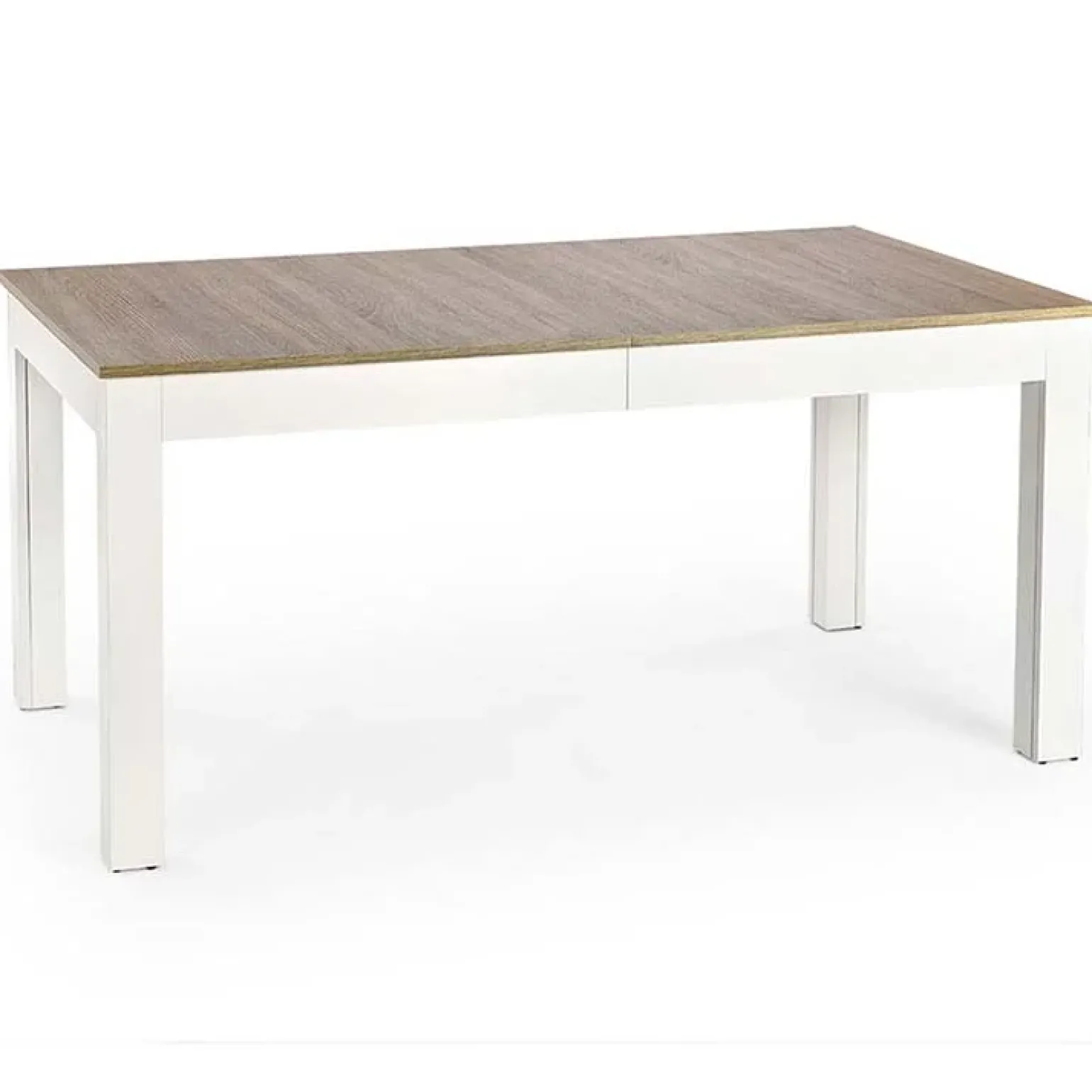 Tavolo 130/170x80cm da pranzo allungabile moderno bianco acciaio Gubbio