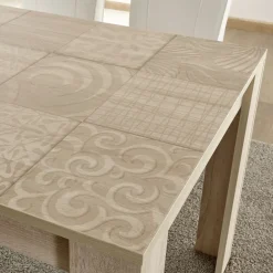 Tavolo 180x90cm da pranzo rettangolare rovere samoa serigrafato Paradise