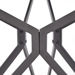 Tavolo 120x120cm da pranzo rotondo bianco nero Margherita Gihome®