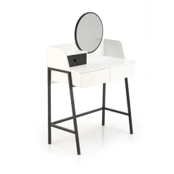 Toeletta da trucco con specchio 80x120cm bianco nero Miralda