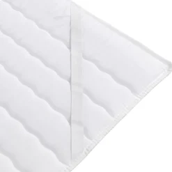 Topper matrimoniale oversize 180x200cm trapuntato imbottito con elastici bianco Corsica