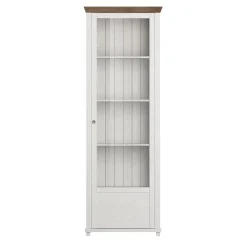 Vetrina 71x200h cm 1 anta destra bianco frassinato rovere Texel