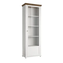 Vetrina 71x200h cm 1 anta destra bianco frassinato rovere Texel