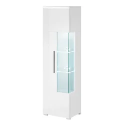 Vetrina 45x160h cm 1 anta sinistra moderna bianco lucido Frisk