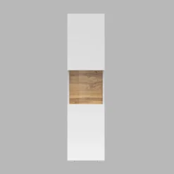 Vetrina 36x140h cm da parete bianco rovere Fusion