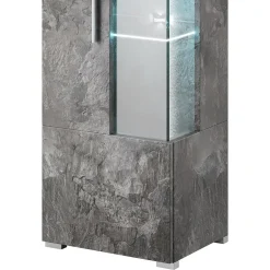 Vetrinetta 45x160h cm 1 anta sinistra moderna ossido Frisk
